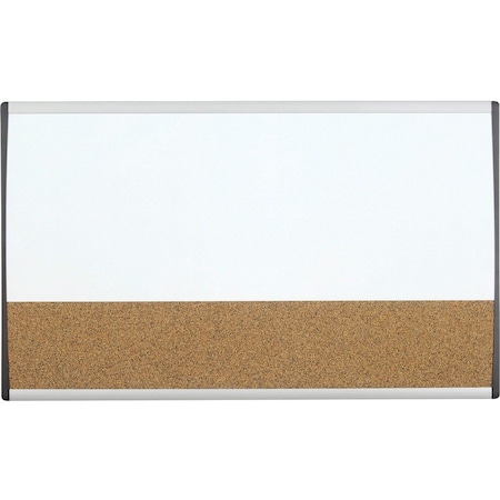 Magnetic Dry-Erase Combo Board,f/ Cubicle, 30x18,SR Frame
